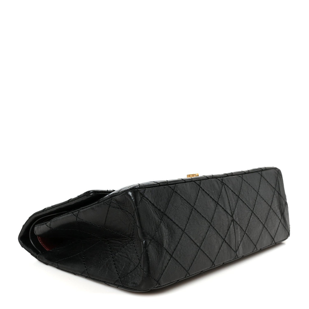 Aged Calfskin Quilted 2.55 Reissue 226 Flap Black