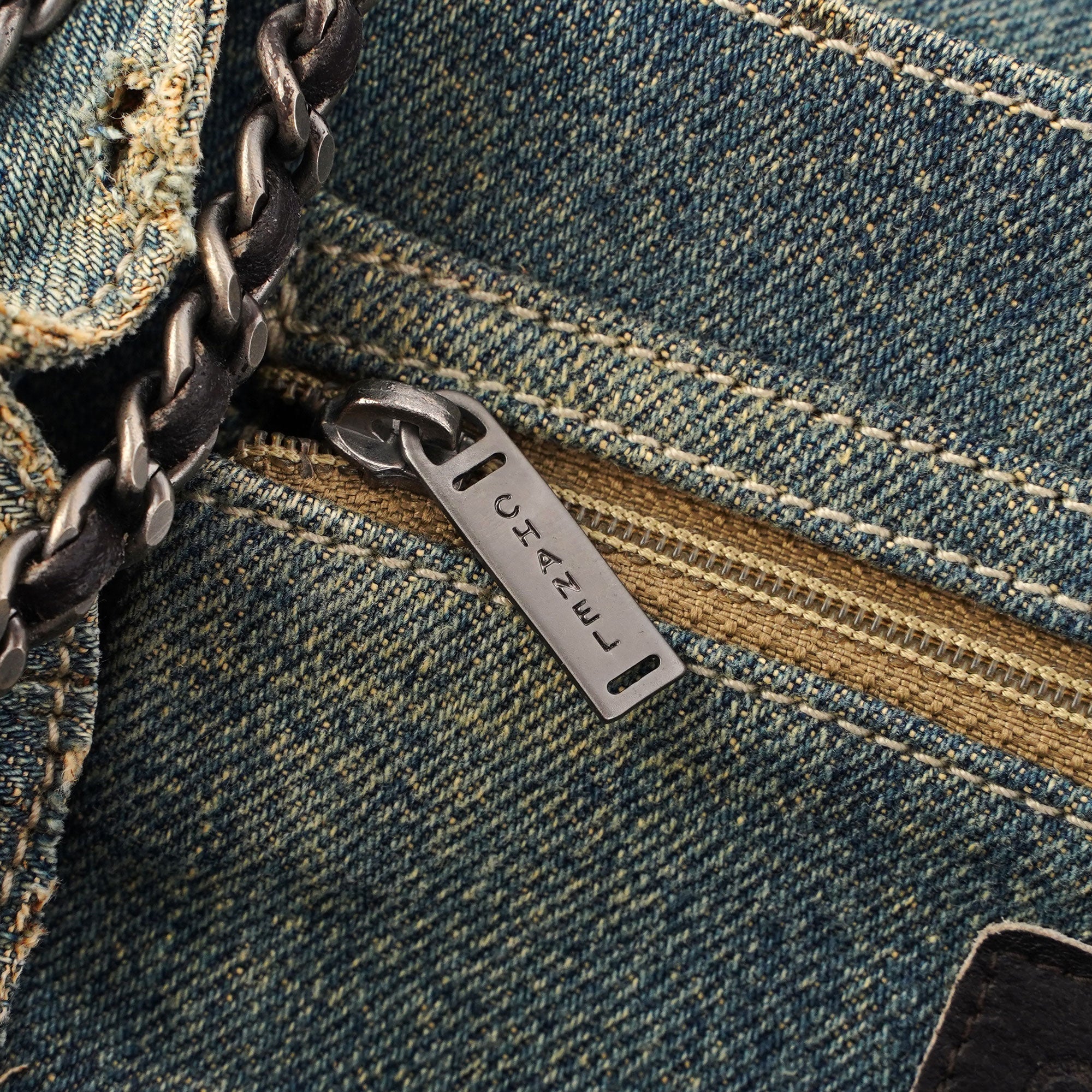 Navy Denim Brown Leather 2.55