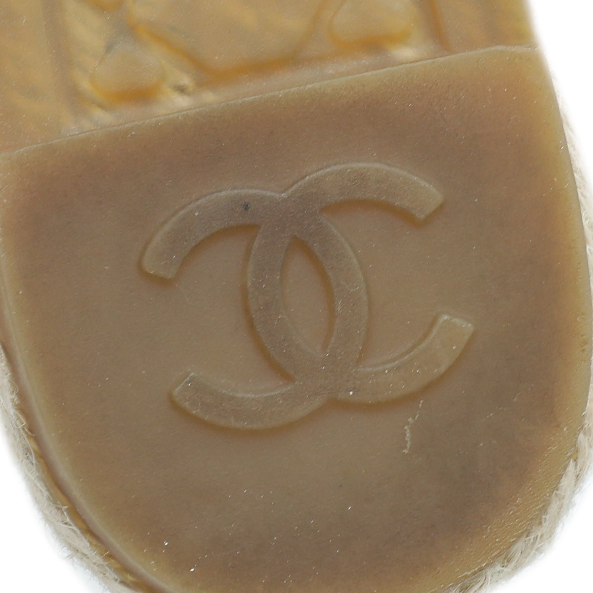 Chanel Beige CC Crochet Cap Toe Espadrille 36