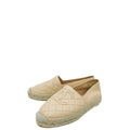 Chanel Beige CC Crochet Cap Toe Espadrille 36
