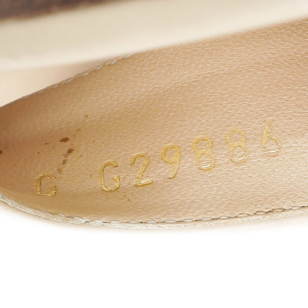 Chanel Beige CC Quilted Ankle Bracelet Wedge Sandal 37
