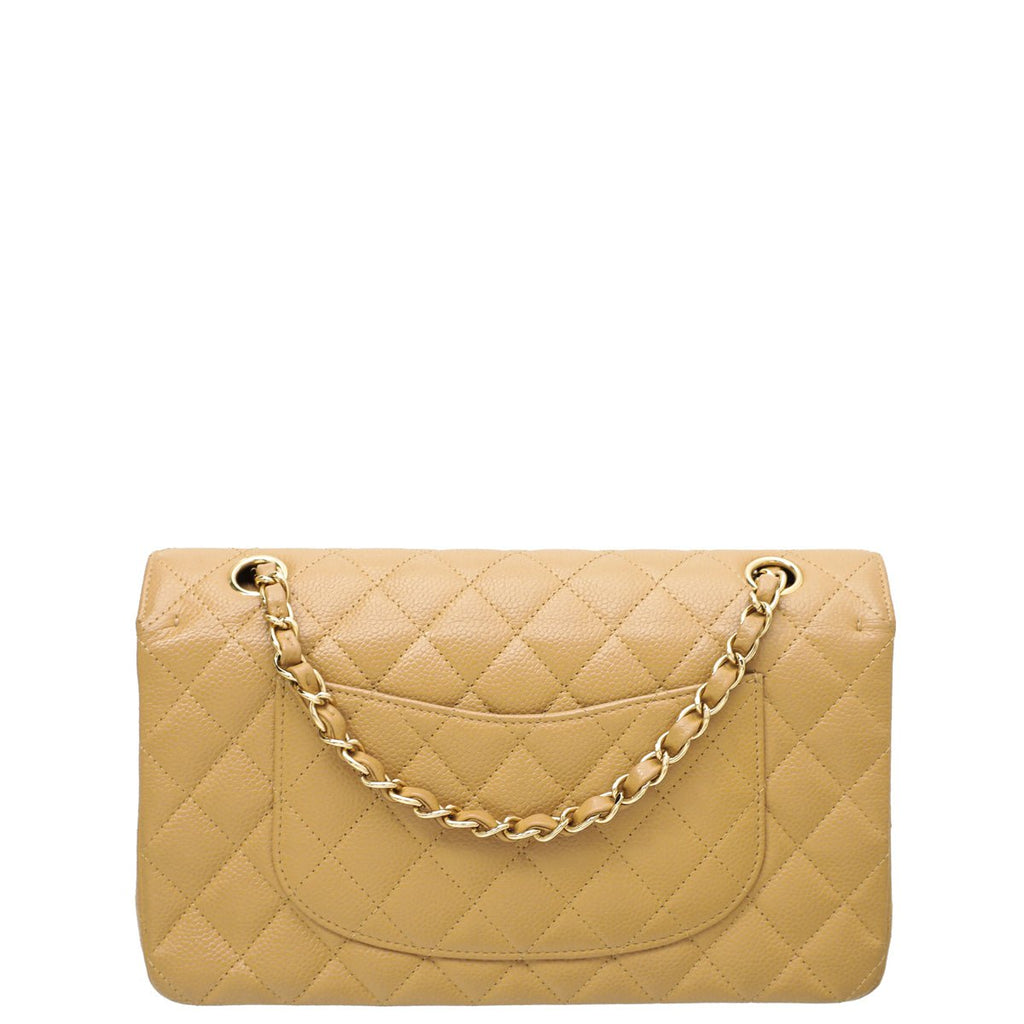 Chanel Beige Classic Double Flap Medium Bag