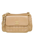 Chanel Beige Front Flap Pocket Tote Bag