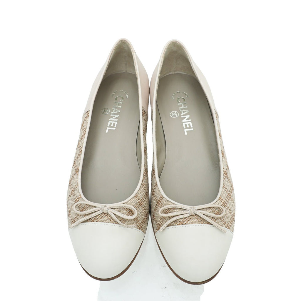 Chanel Bicolor Ballet Flats 38