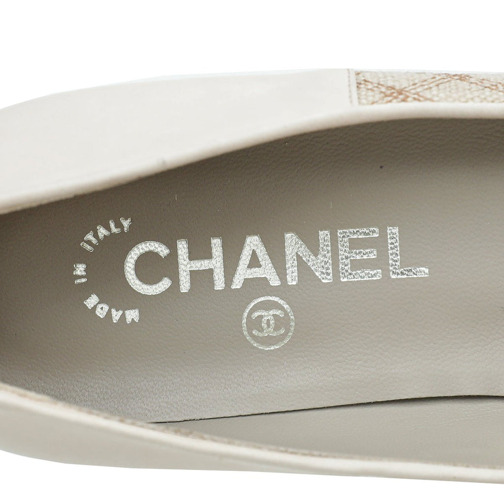 Chanel Bicolor Ballet Flats 38