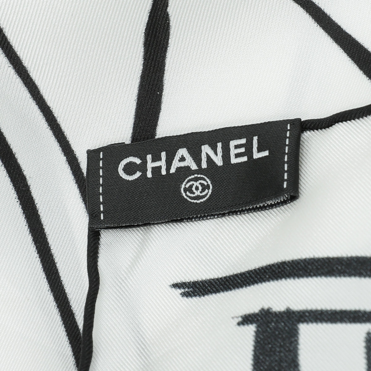 Chanel Bicolor Camellia Print Square Silk Scarf