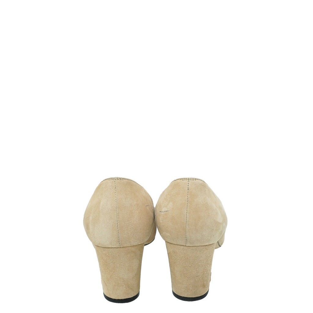 Chanel Bicolor Cap Toe Block Heels Pump 40