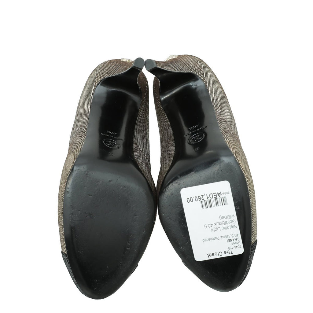 Chanel Bicolor Cap Toe CC Pumps 40.5