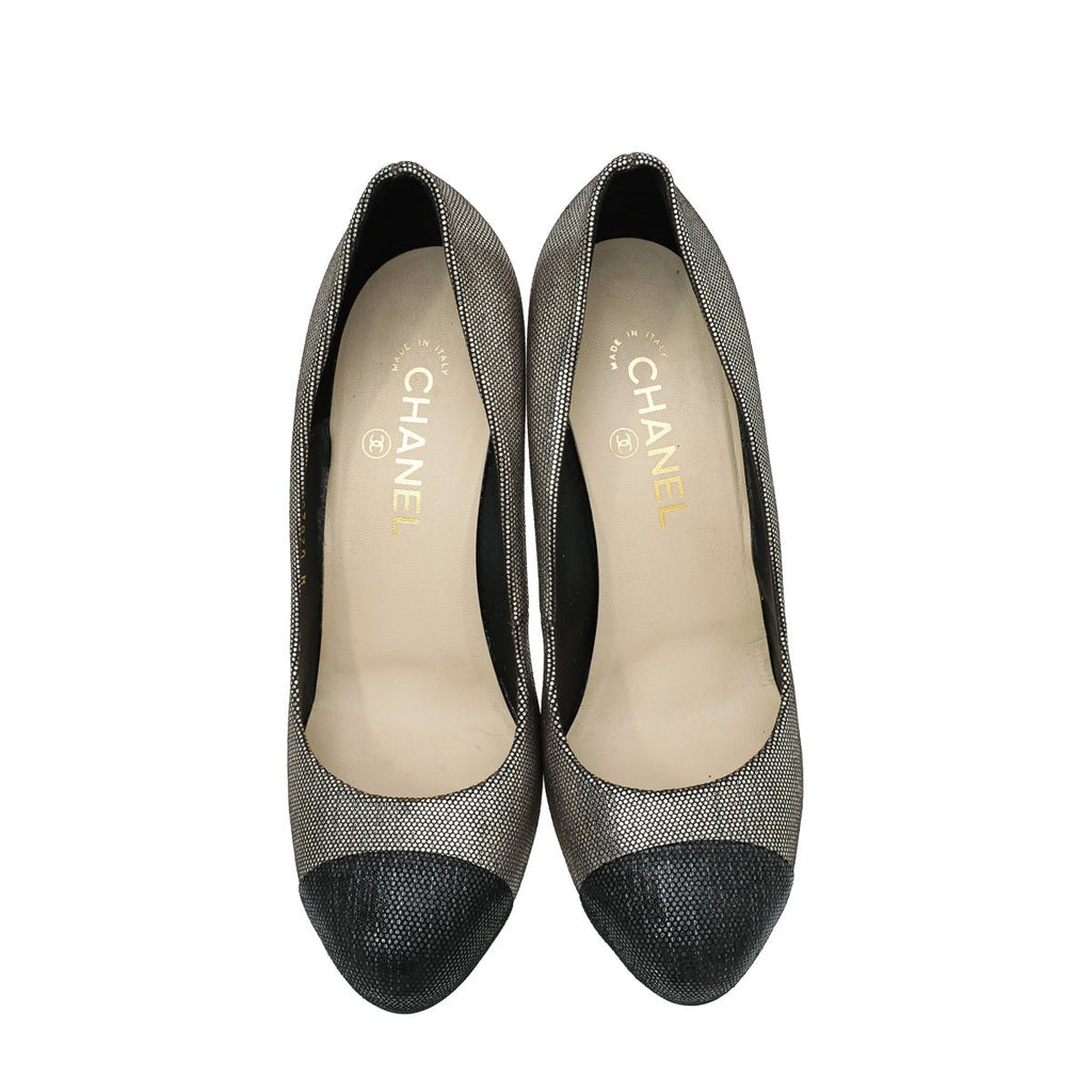 Chanel Bicolor Cap Toe CC Pumps 40.5