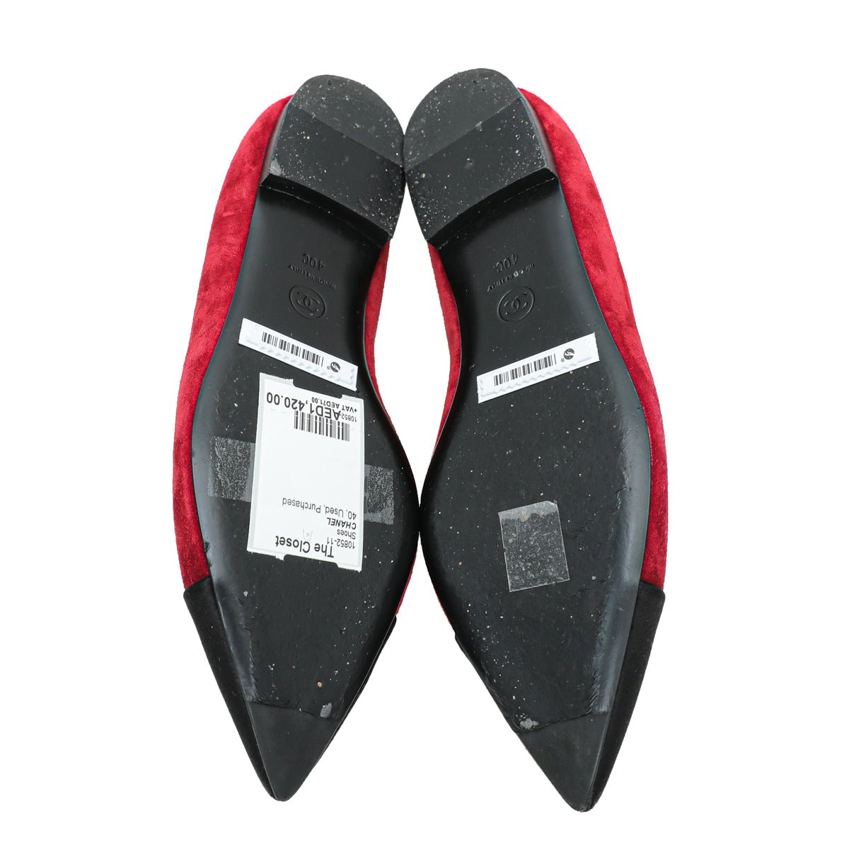 Chanel Bicolor Cap Toe Gabrielle Ballerina Flats 40