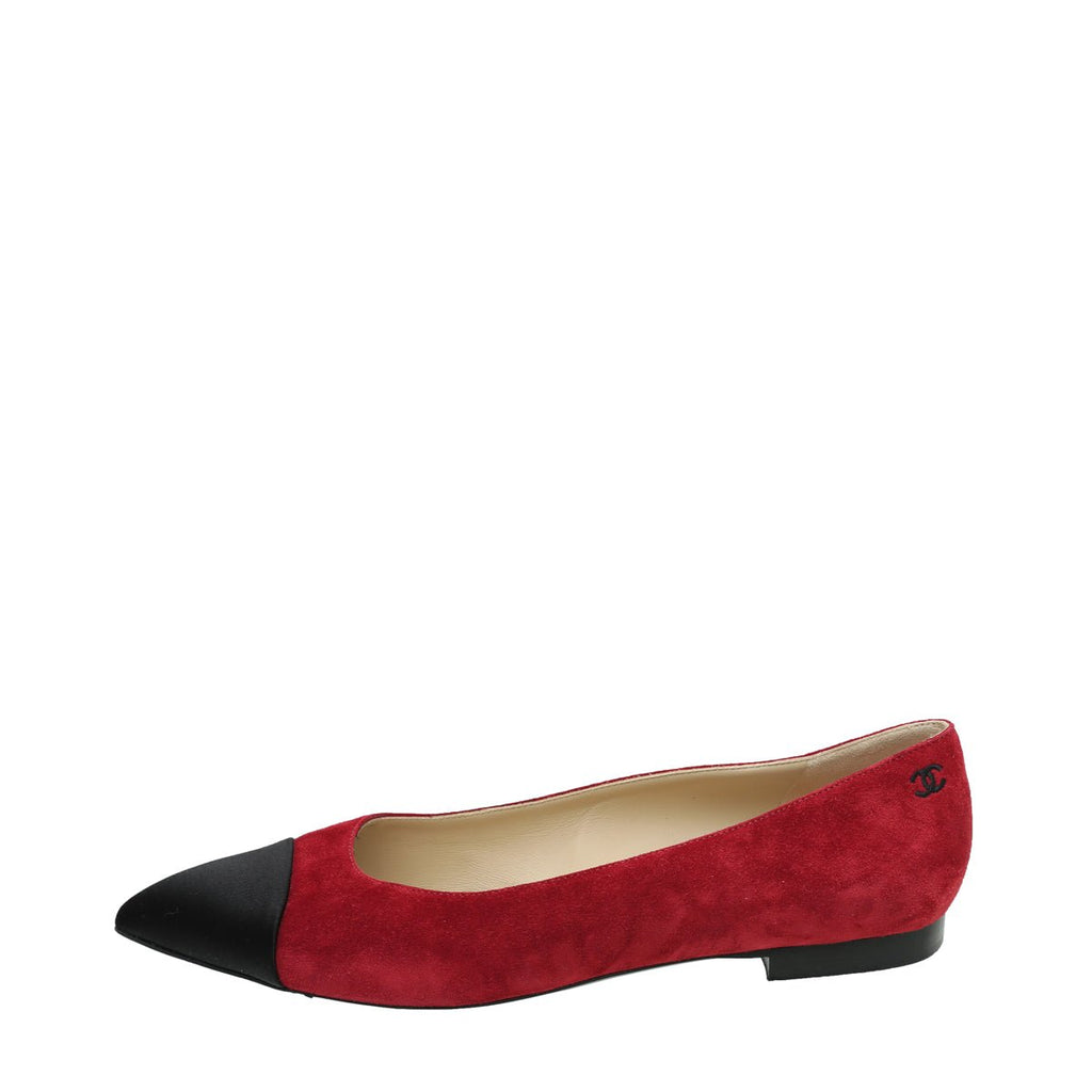 Chanel Bicolor Cap Toe Gabrielle Ballerina Flats 40
