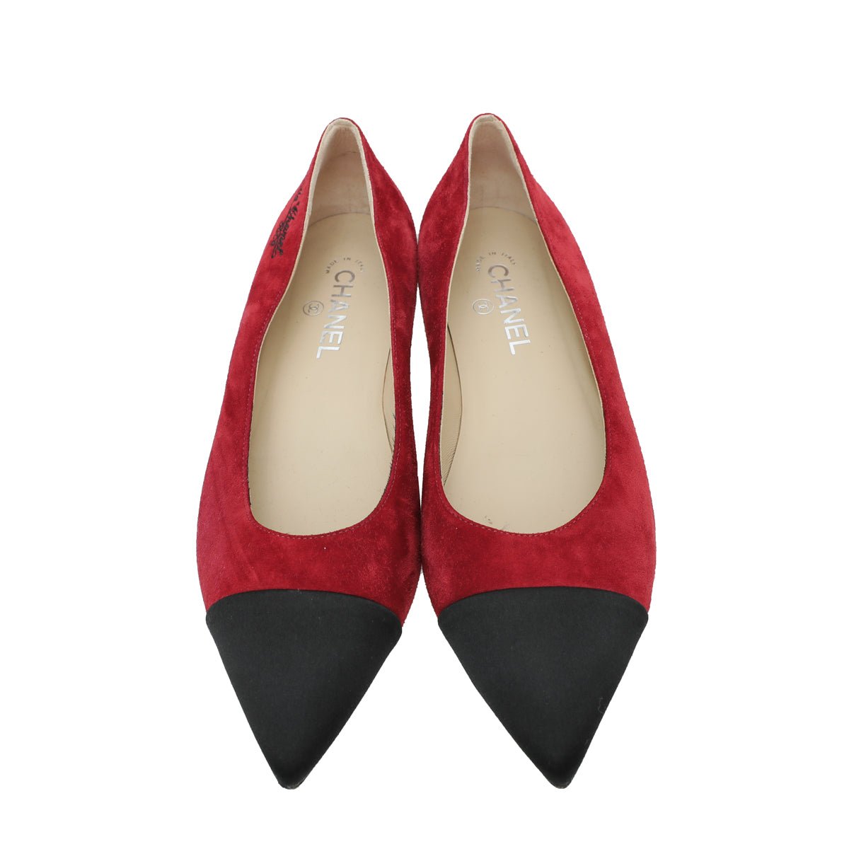 Chanel Bicolor Cap Toe Gabrielle Ballerina Flats 40