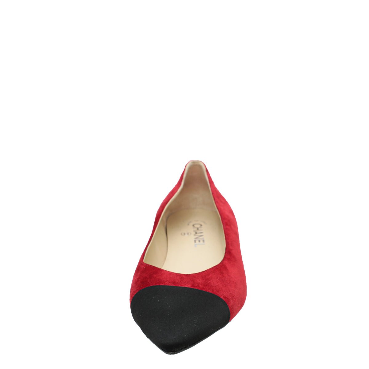 Chanel Bicolor Cap Toe Gabrielle Ballerina Flats 40