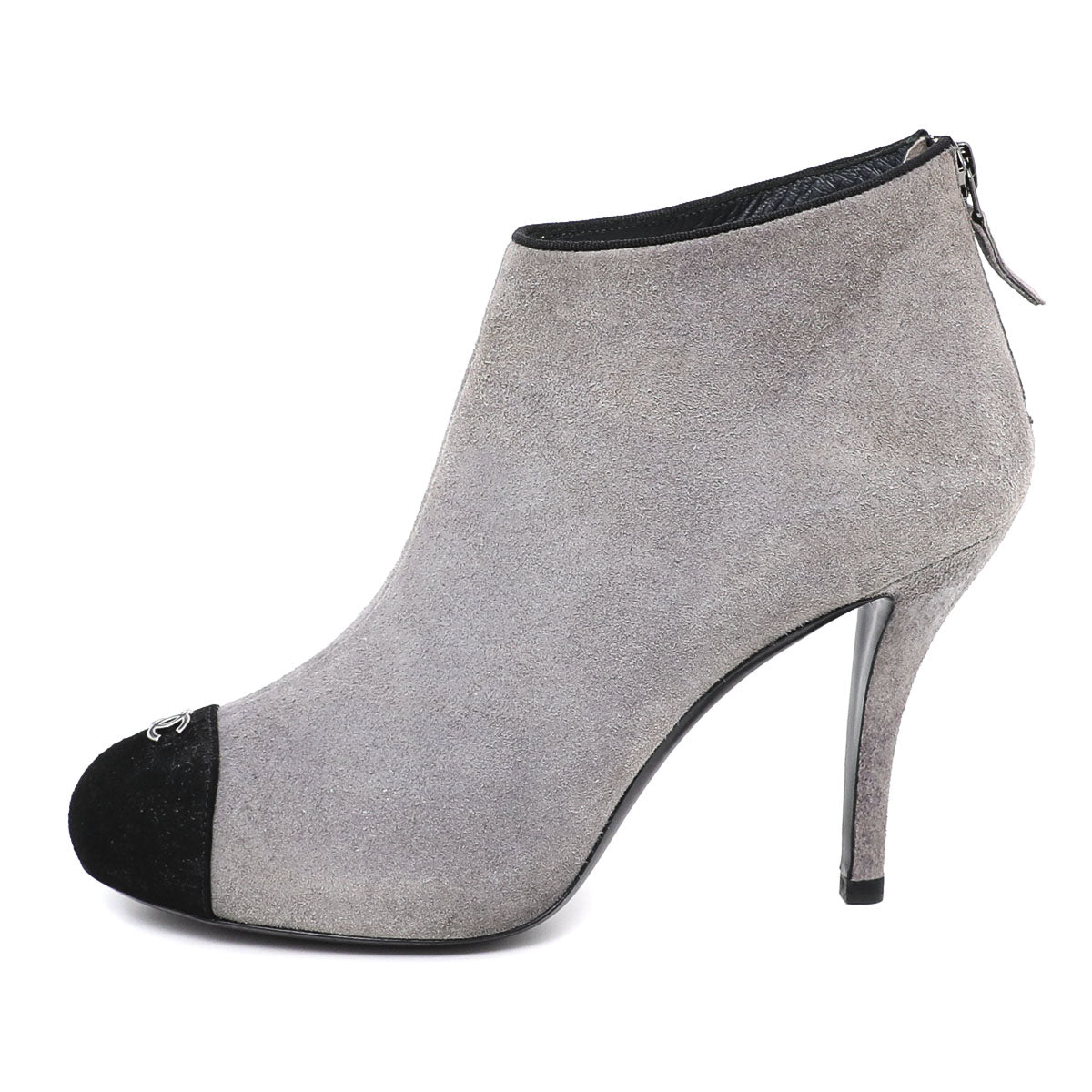 Chanel Bicolor Captoe CC Ankle Boots 39.5