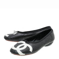 Chanel Bicolor CC Cambon Ballet Flats 38.5