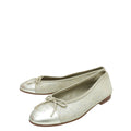 Chanel Bicolor CC Cap Toe Ballet Flats 37.5