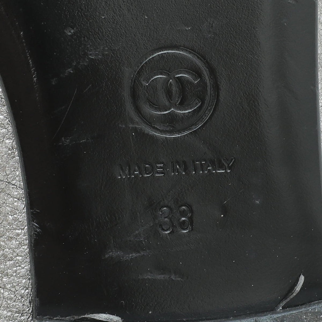 Chanel Bicolor CC Cap Toe Ballet Flats 38