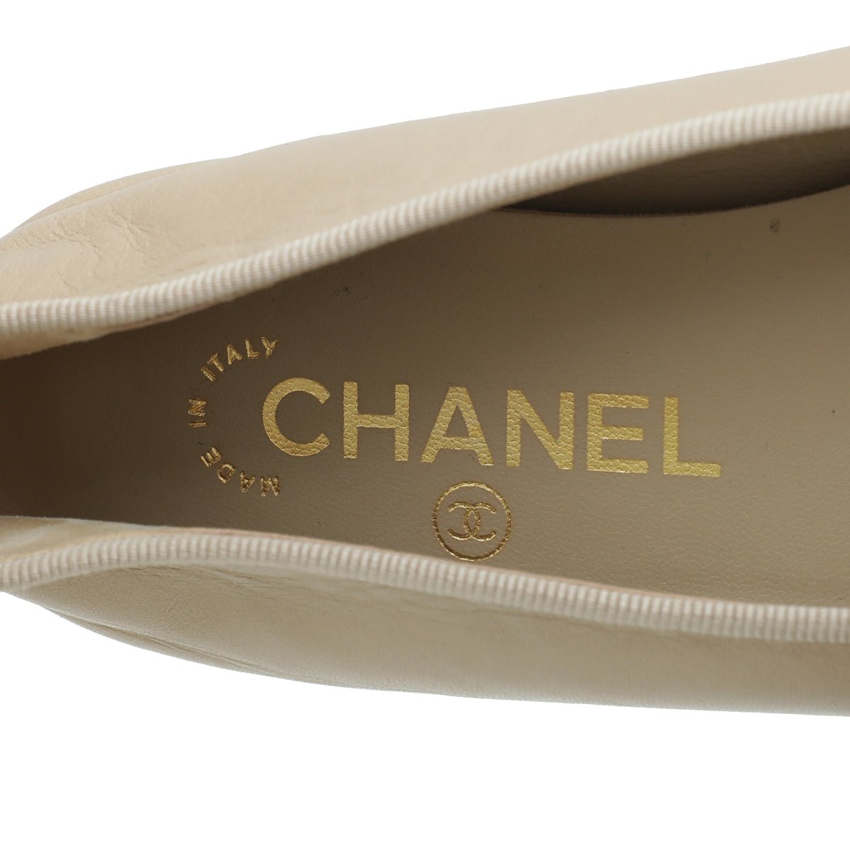 Chanel Bicolor CC Cap Toe Ballet Flats 38