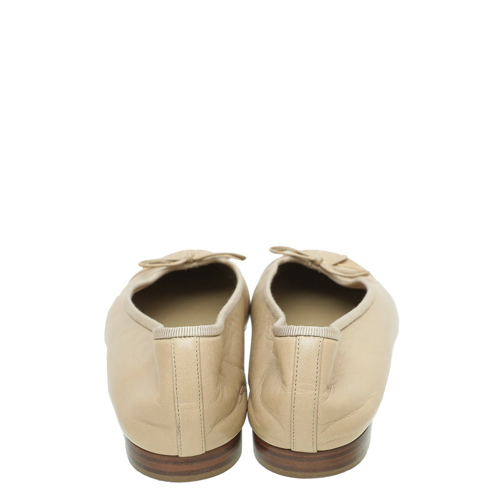 Chanel Bicolor CC Cap Toe Ballet Flats 38