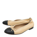 Chanel Bicolor CC Cap Toe Ballet Flats 38.5