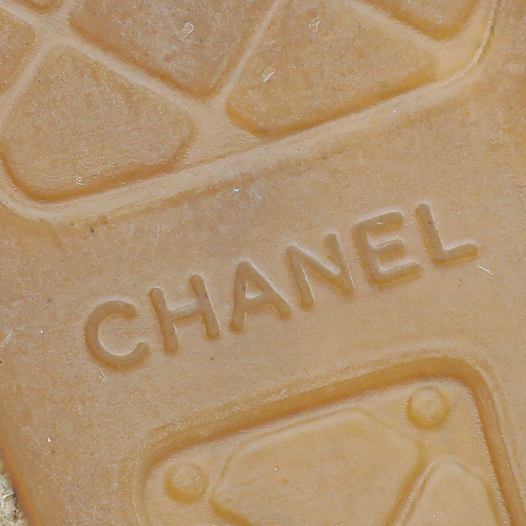 Chanel Bicolor CC Cap Toe Canvas Espadrille 35