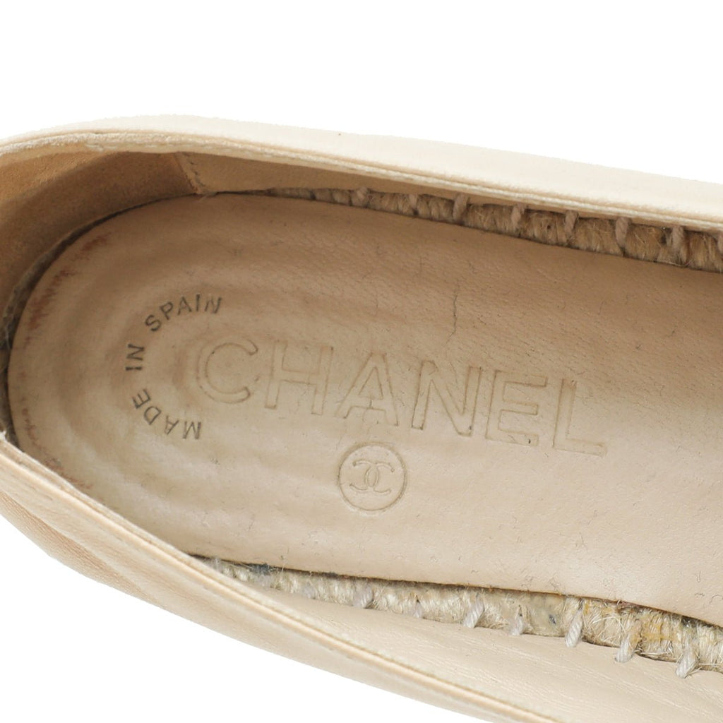 Chanel Bicolor CC Cap Toe Espadrille 38