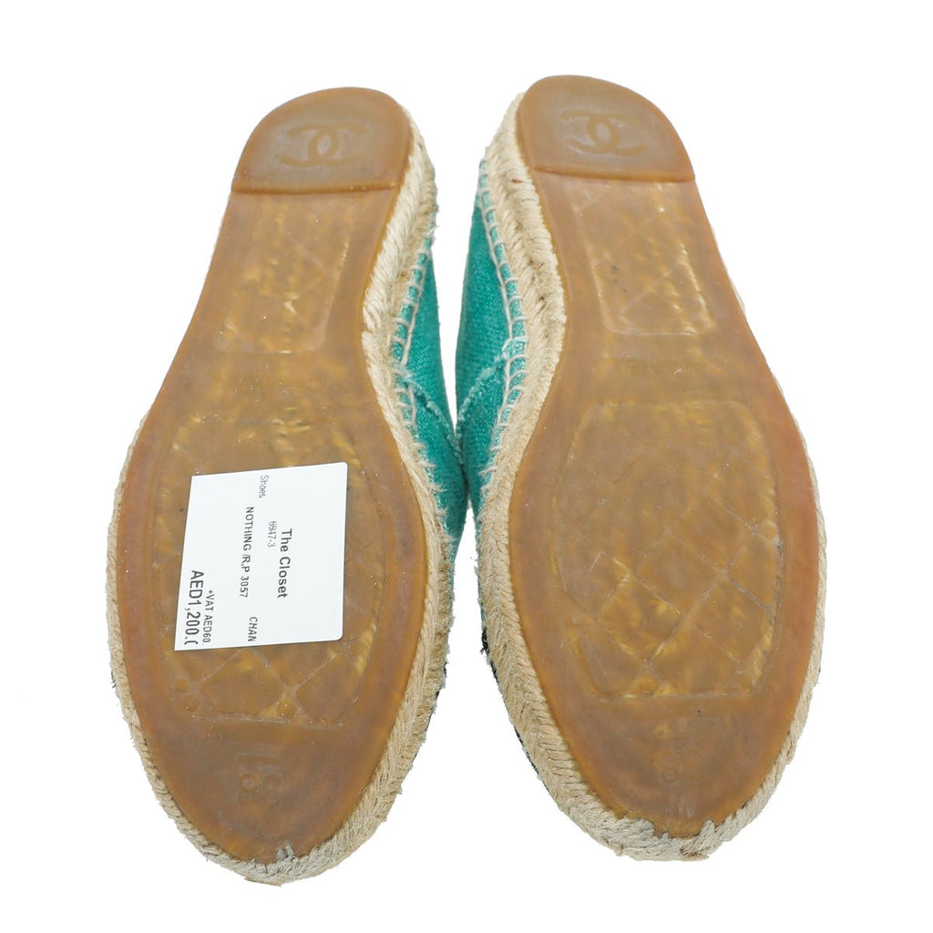 Chanel Bicolor CC Cap Toe Espadrille 38