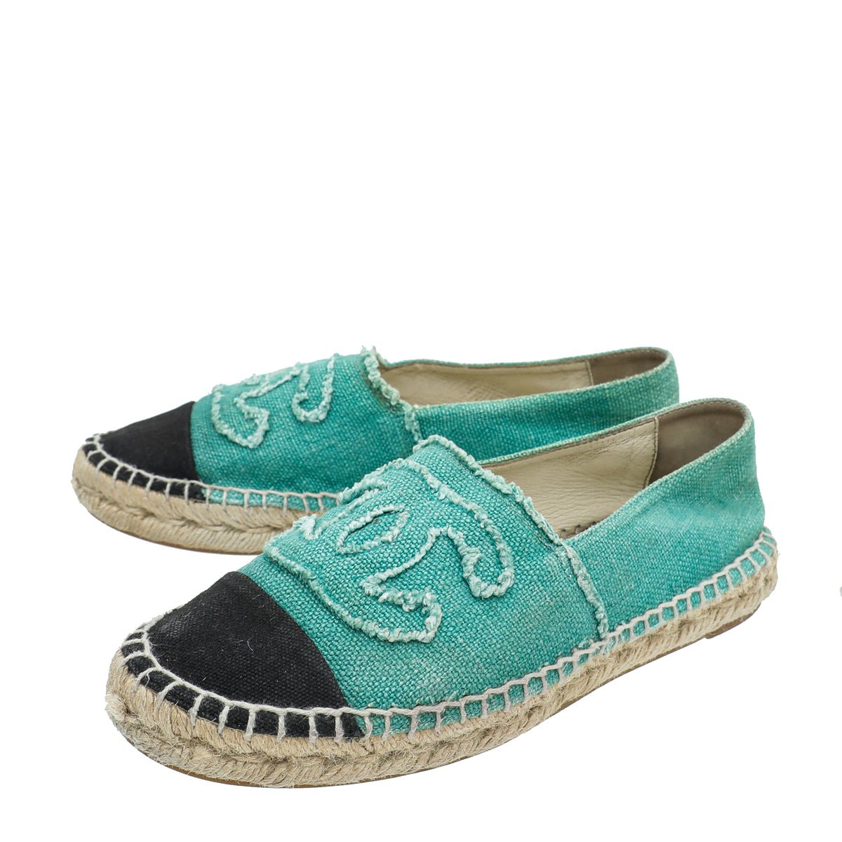 Chanel Bicolor CC Cap Toe Espadrille 38