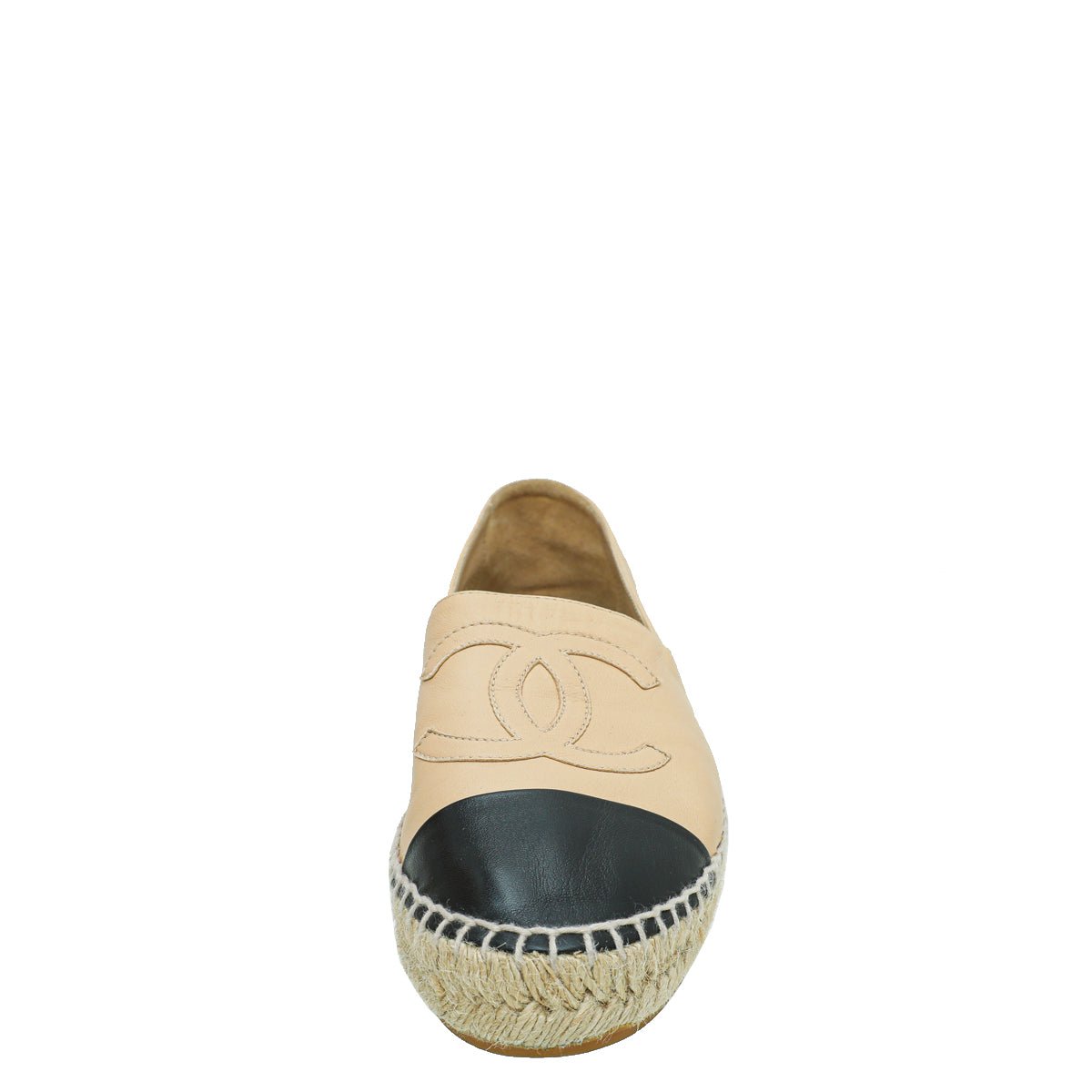 Chanel Bicolor CC Cap Toe Espadrille 38