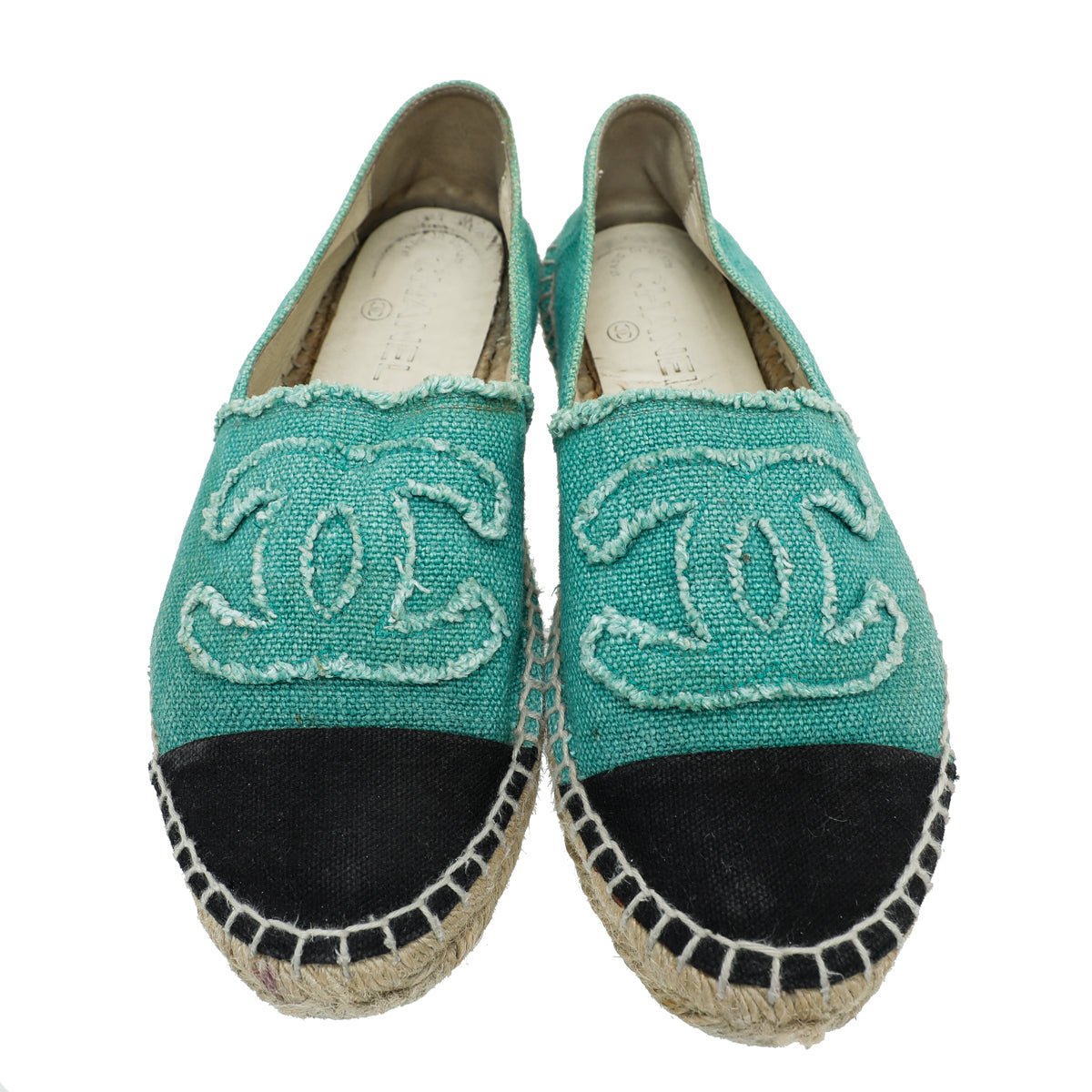 Chanel Bicolor CC Cap Toe Espadrille 38