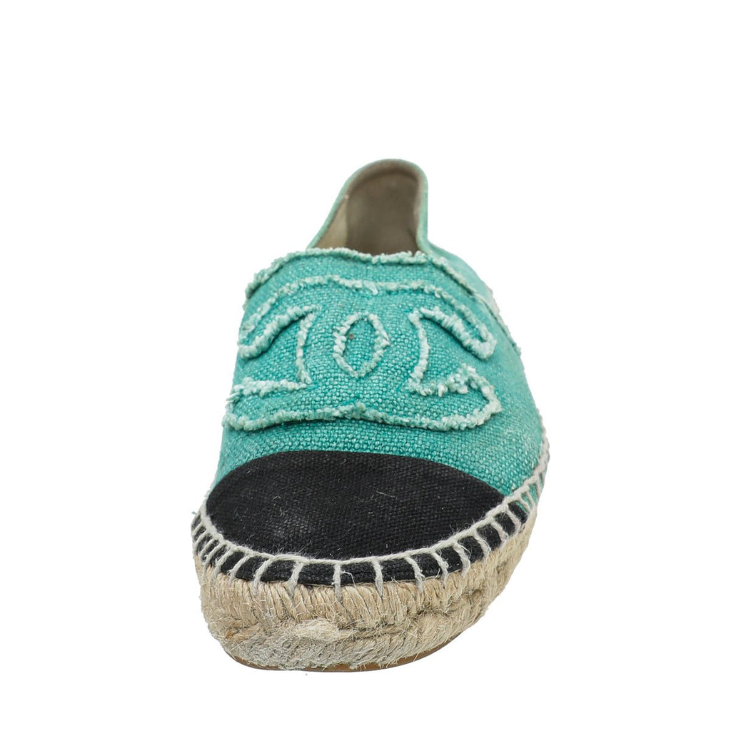 Chanel Bicolor CC Cap Toe Espadrille 38