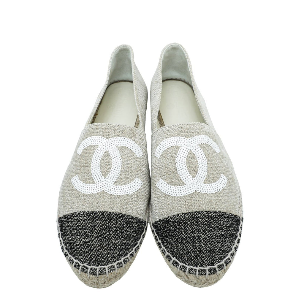 Chanel Bicolor CC Cap Toe Espadrille 39