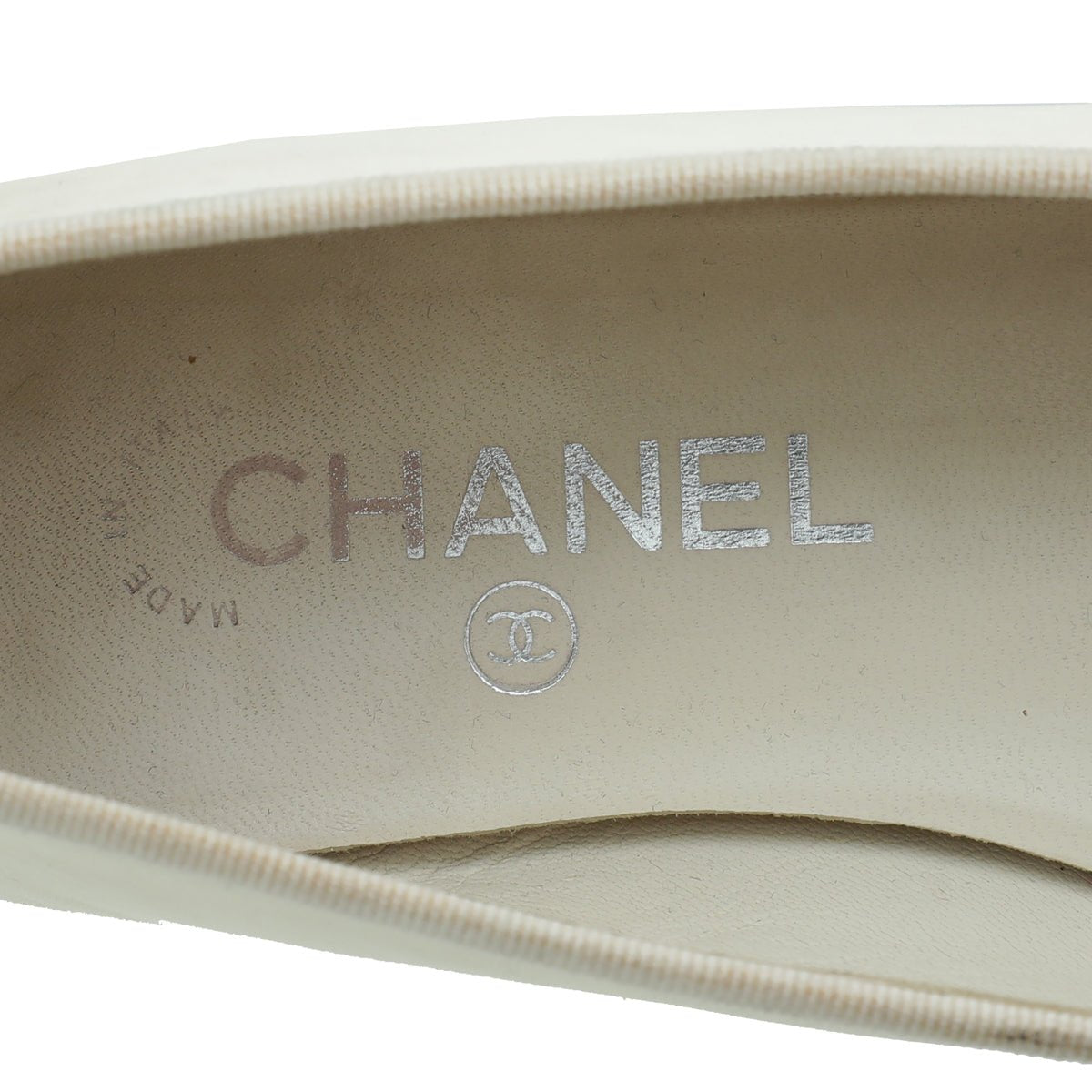 Chanel Bicolor CC Cap Toe Flat Ballerina 37