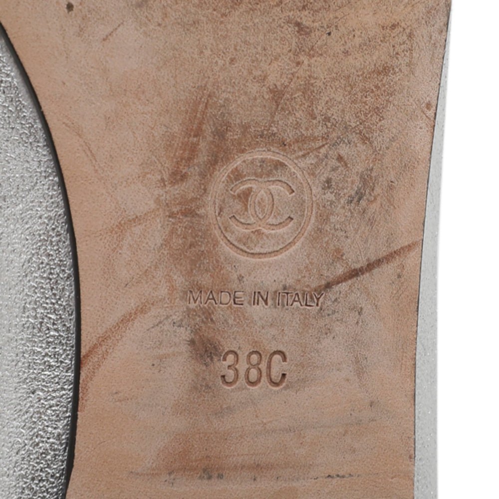 Chanel Bicolor CC Cap Toe Flat Ballerina 38