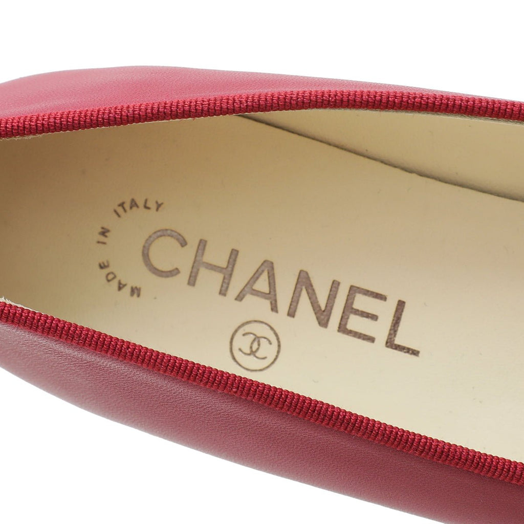 Chanel Bicolor CC Cap Toe Flat Ballet 38