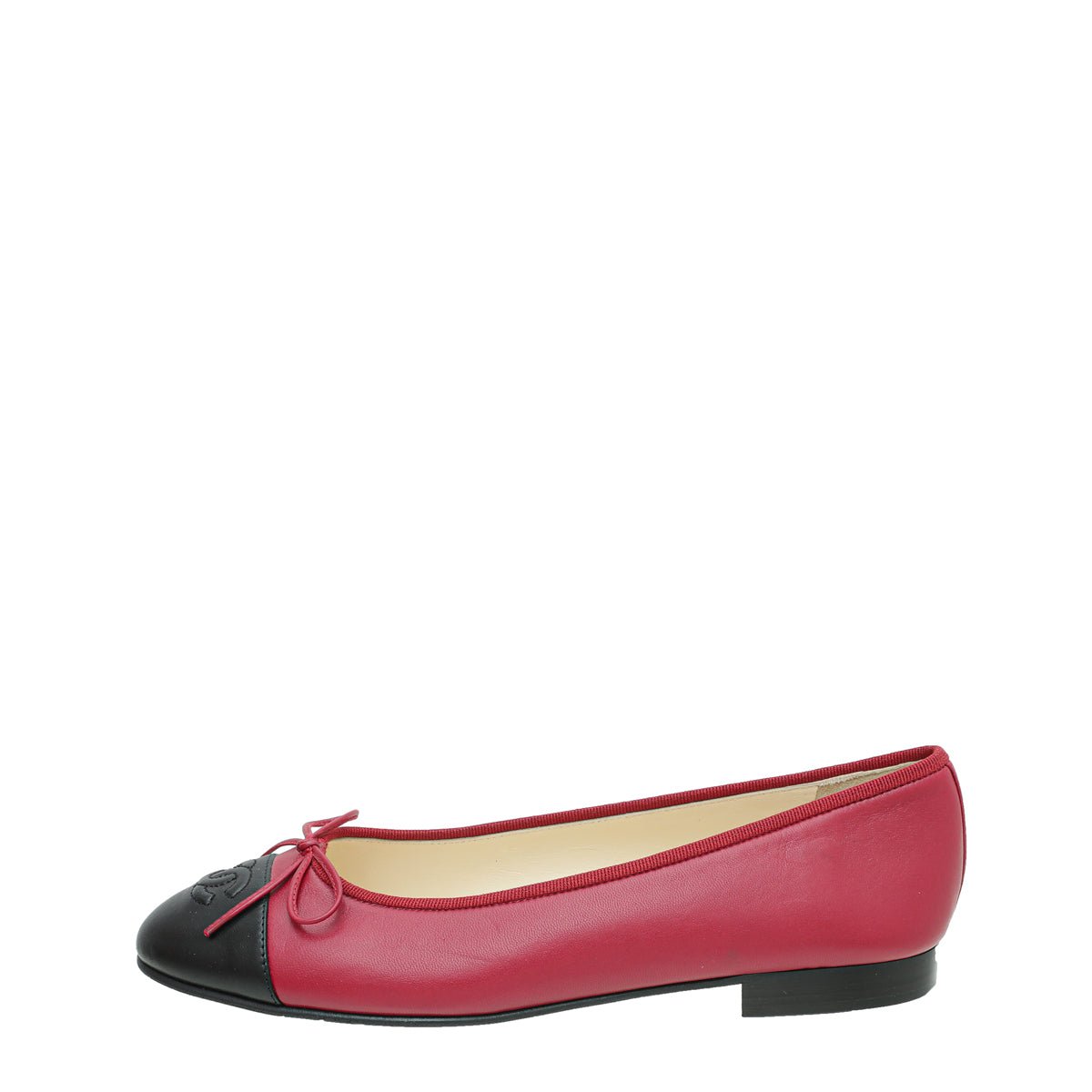 Chanel Bicolor CC Cap Toe Flat Ballet 38