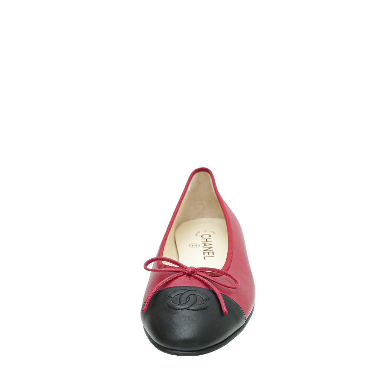 Chanel Bicolor CC Cap Toe Flat Ballet 38