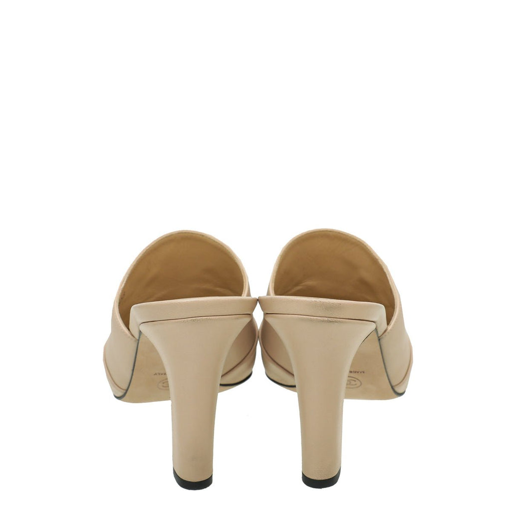 Chanel Bicolor CC Cap Toe Lambskin Mules 41