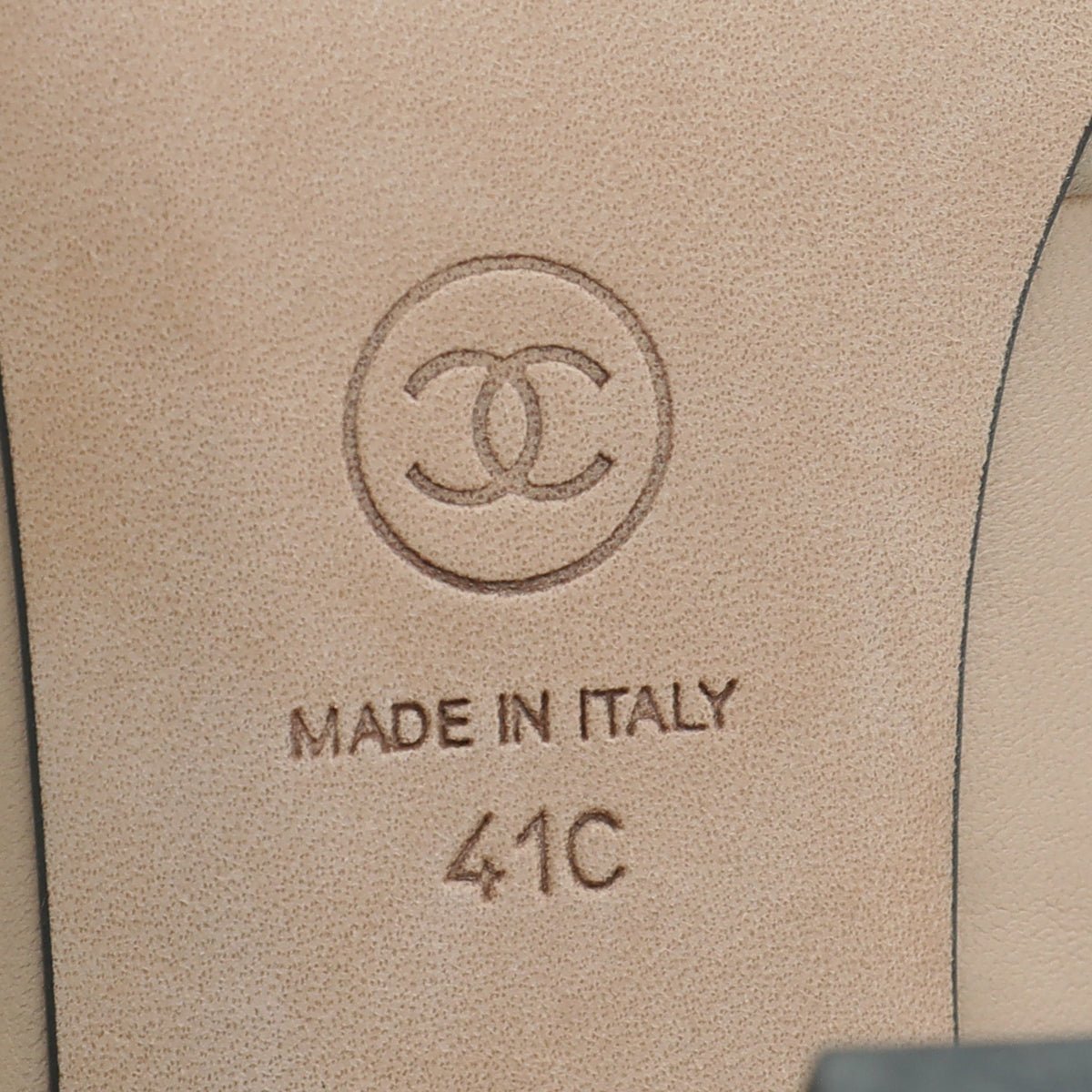 Chanel Bicolor CC Cap Toe Lambskin Mules 41