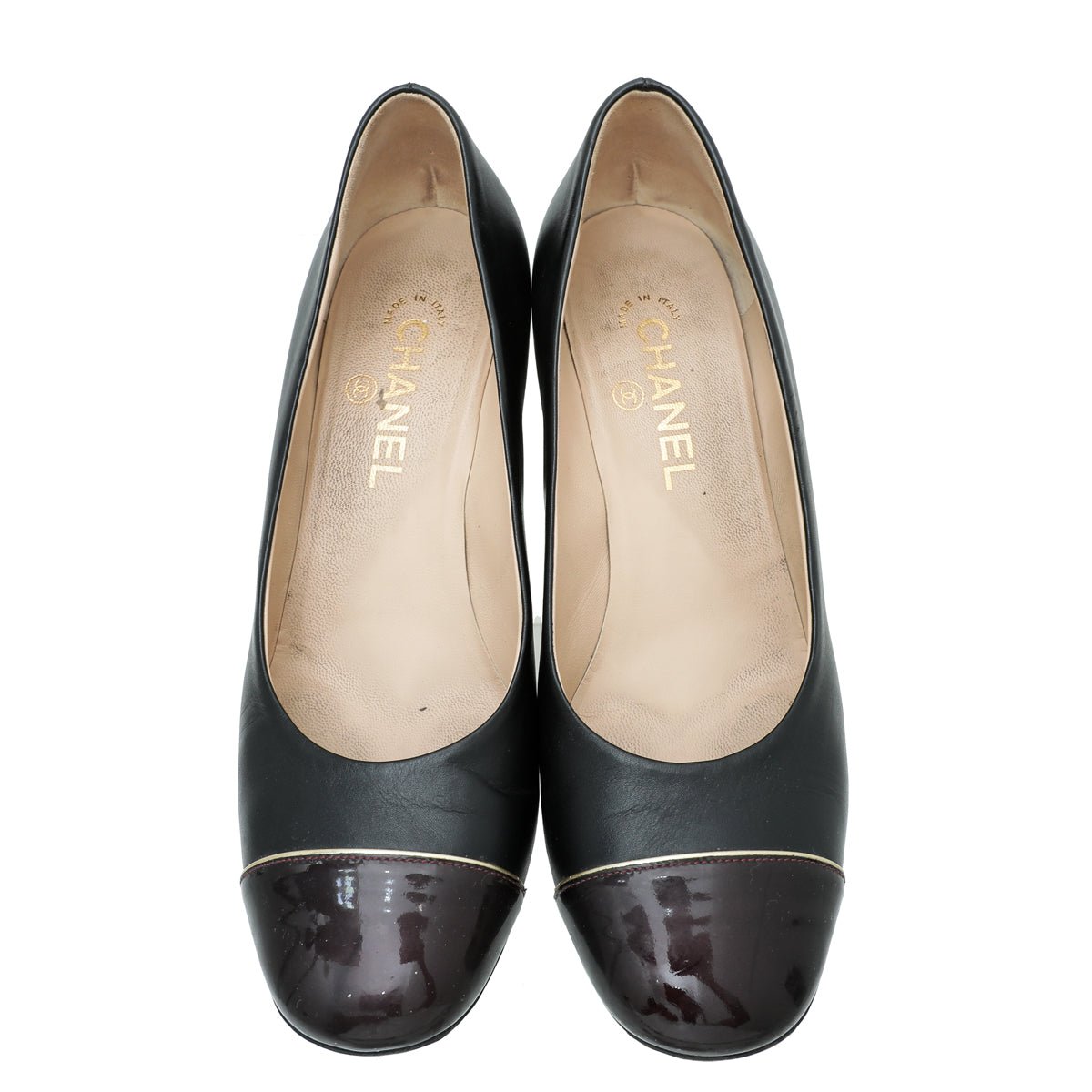 Chanel Bicolor CC Cap Toe Pump 38.5