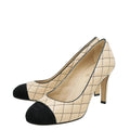 Chanel Bicolor CC Cap Toe Quilted Pump 39