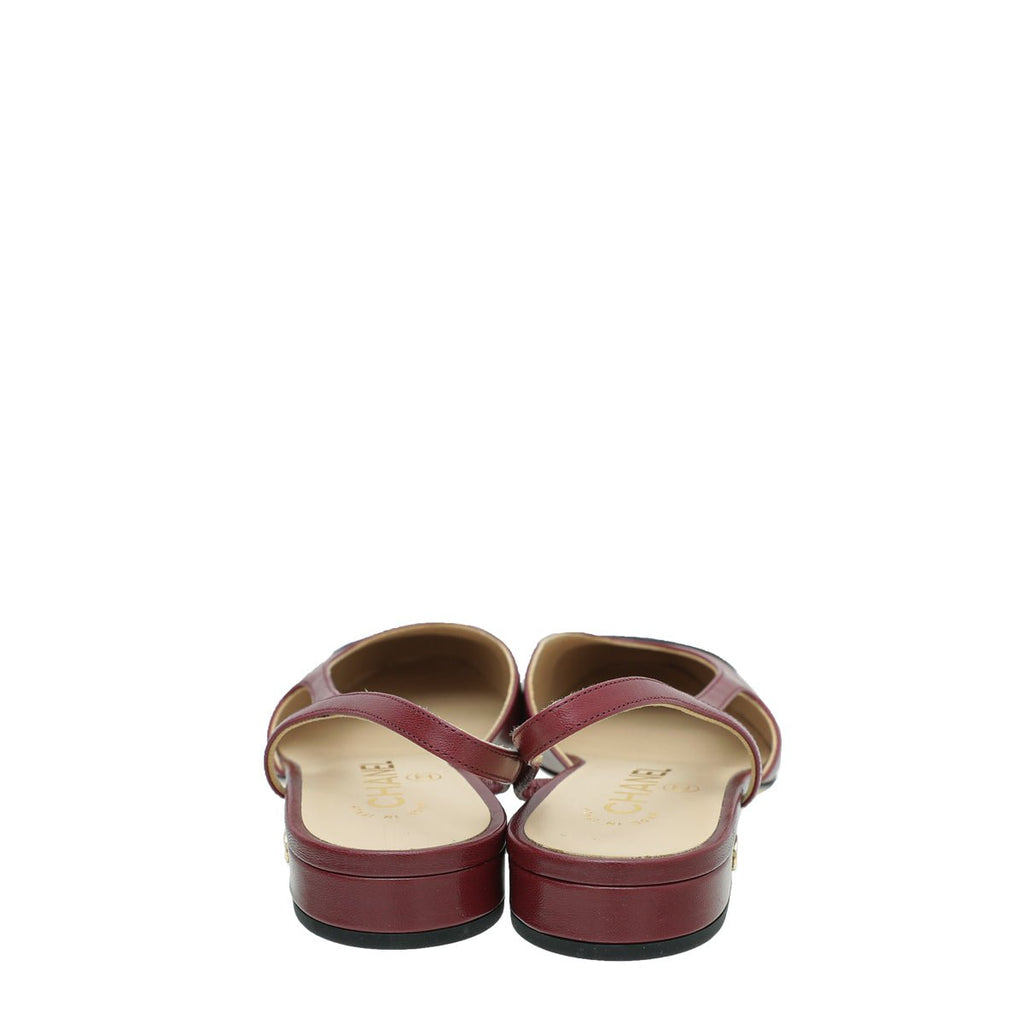 Chanel Bicolor CC Cap Toe Slingback 37.5
