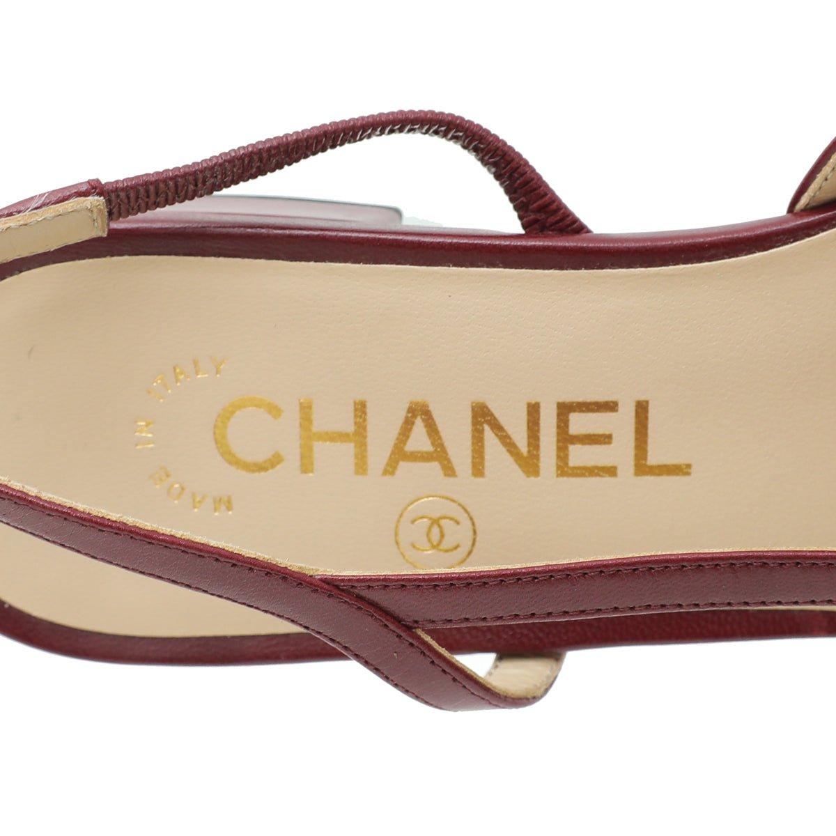 Chanel Bicolor CC Cap Toe Slingback 37.5