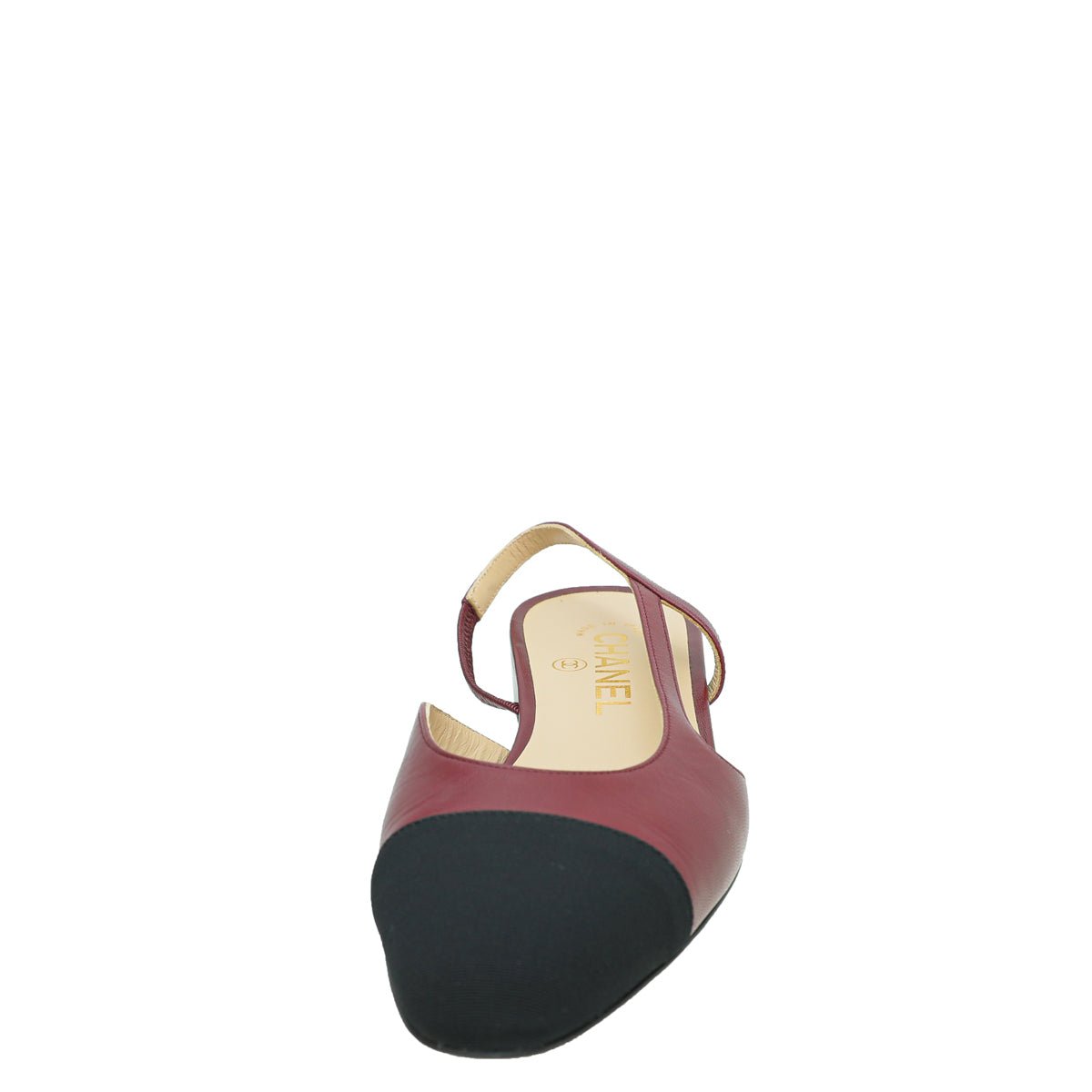 Chanel Bicolor CC Cap Toe Slingback 37.5