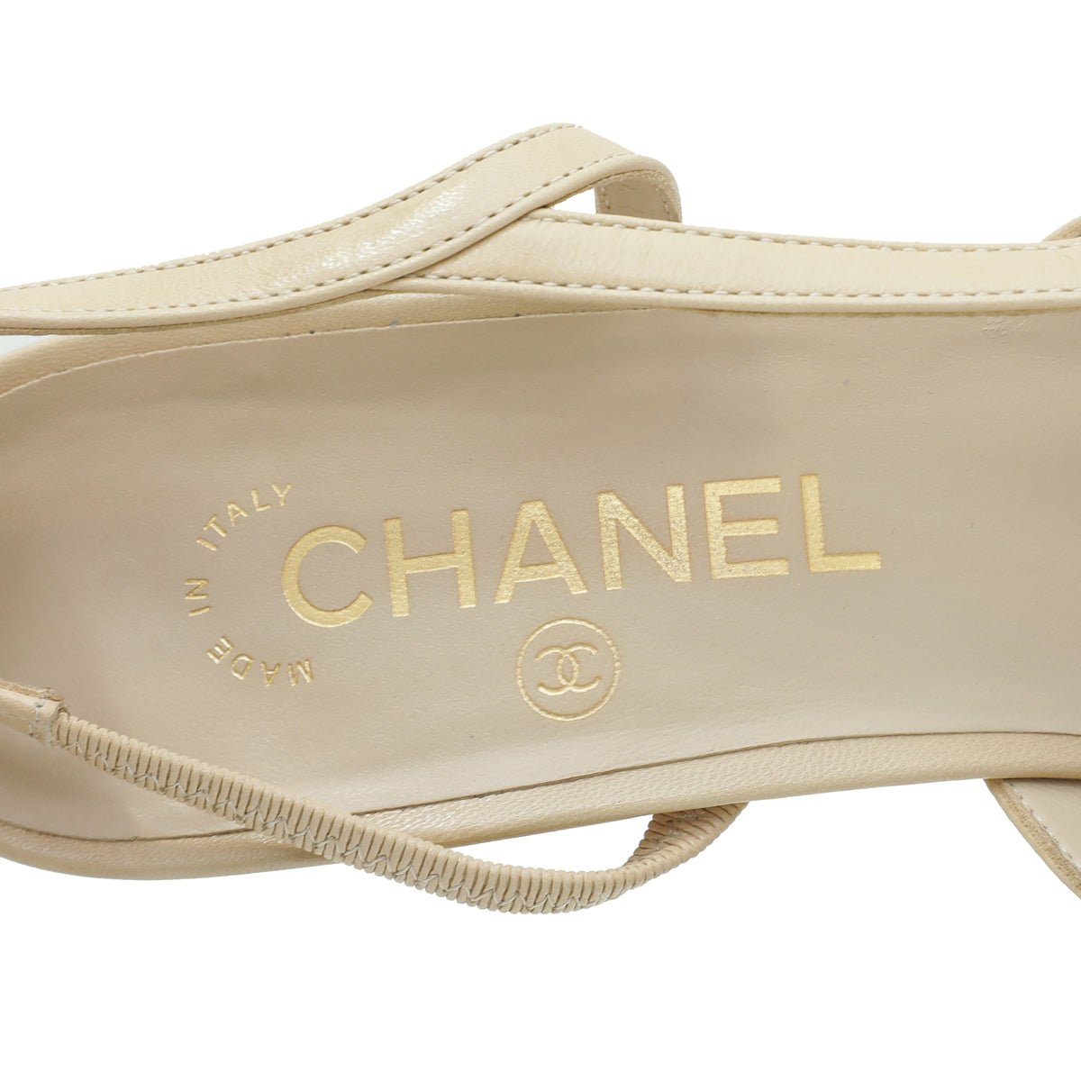 Chanel Bicolor CC Cap Toe Slingback 39