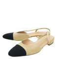 Chanel Bicolor CC Cap Toe Slingback Pump 40