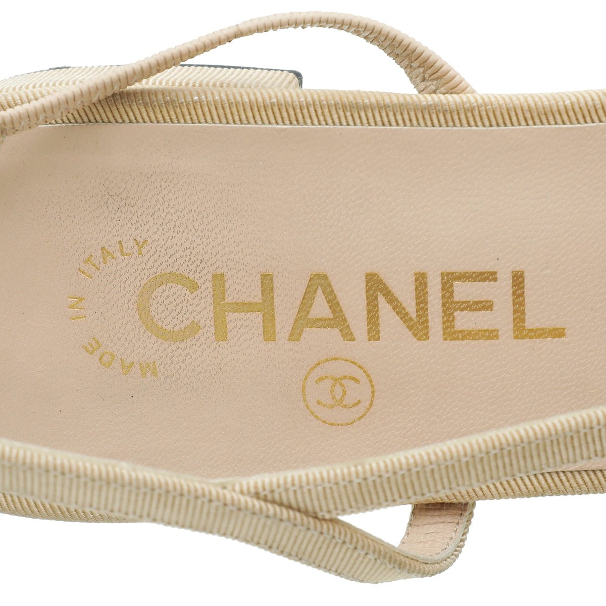 Chanel Bicolor CC Cap Toe Slingback Pump 40