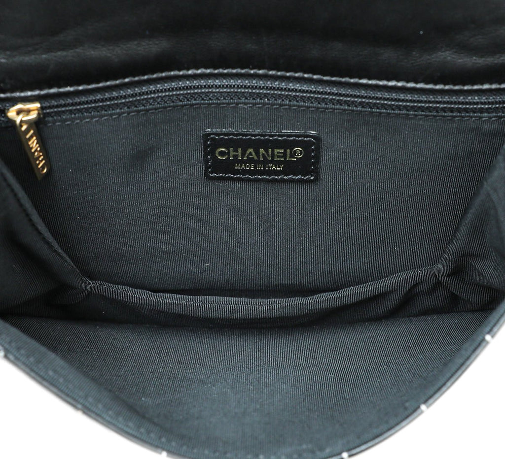 Chanel Bicolor CC Chocolate Bar Flap Chain Bag