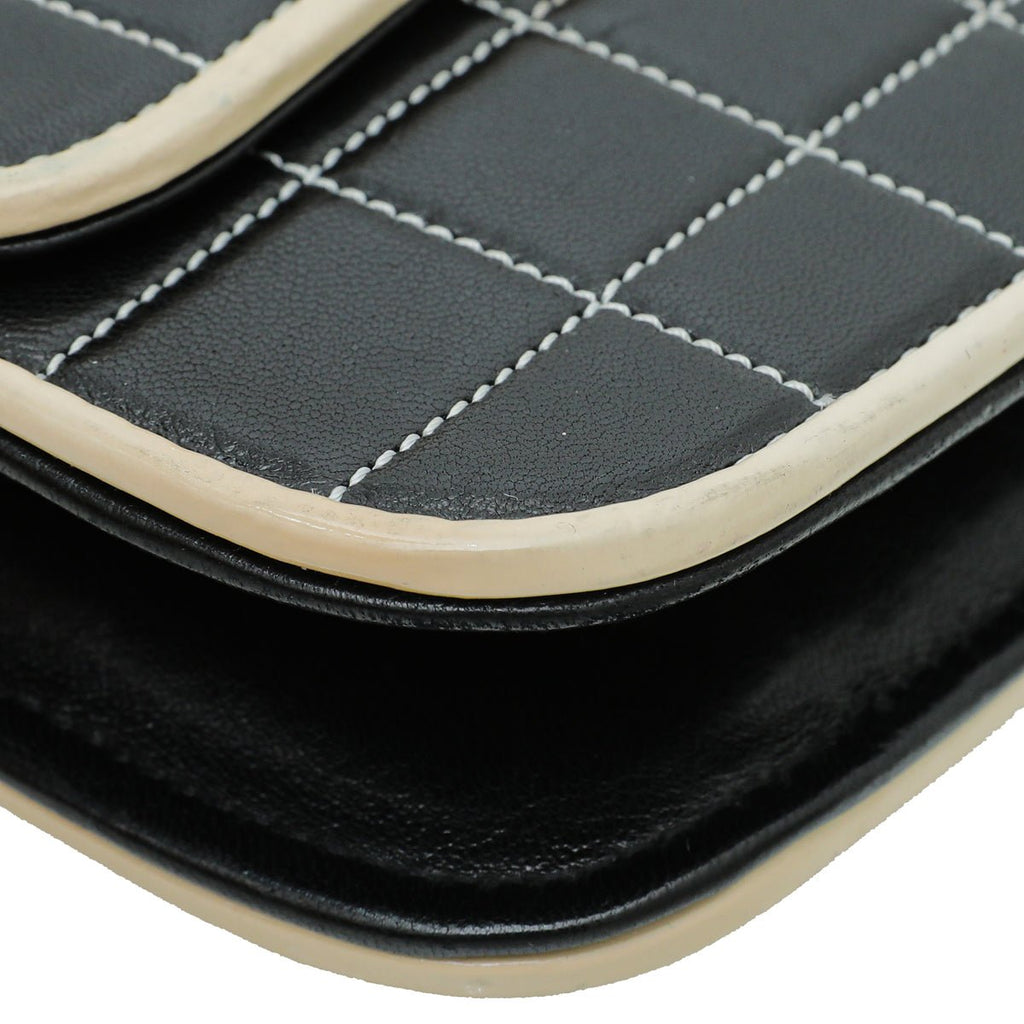 Chanel Bicolor CC Chocolate Bar Flap Chain Bag