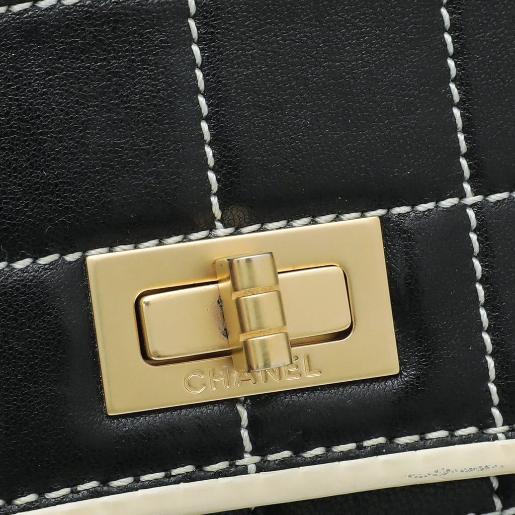 Chanel Bicolor CC Chocolate Bar Flap Chain Bag